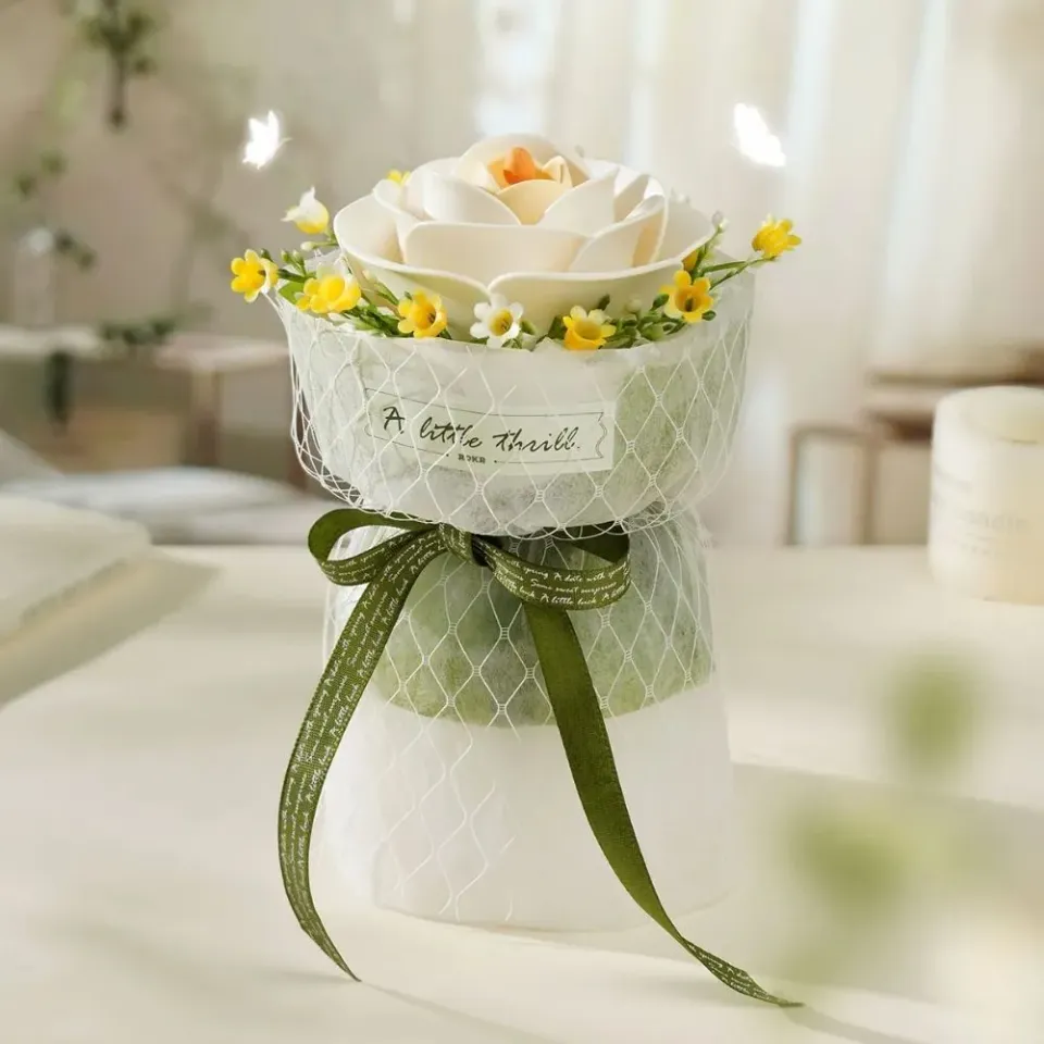 Figured'Art Camelia 3D puzzel bloem 63 stukjes 13x13x18cm