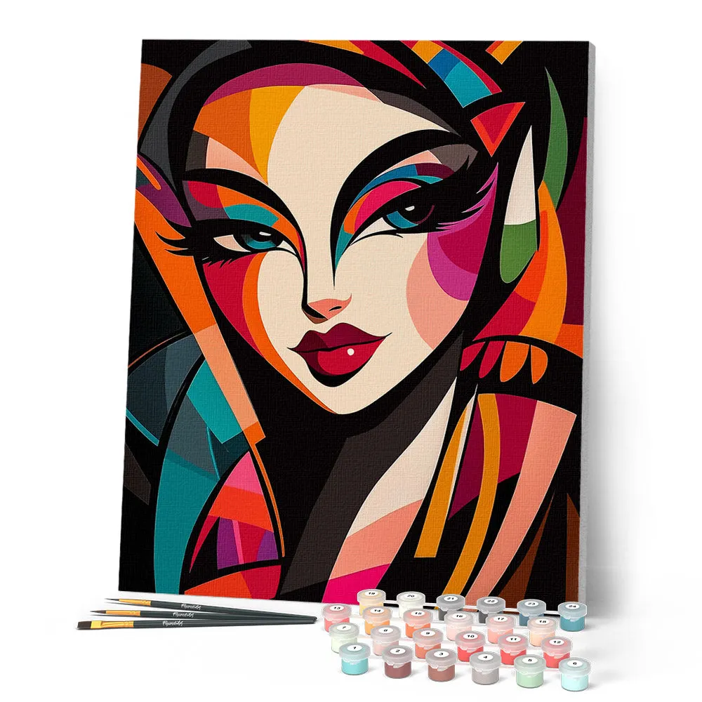 Figured'Art Gedurfd Abstract Dame schilderen op nummer 40x50 cm eenvoudig