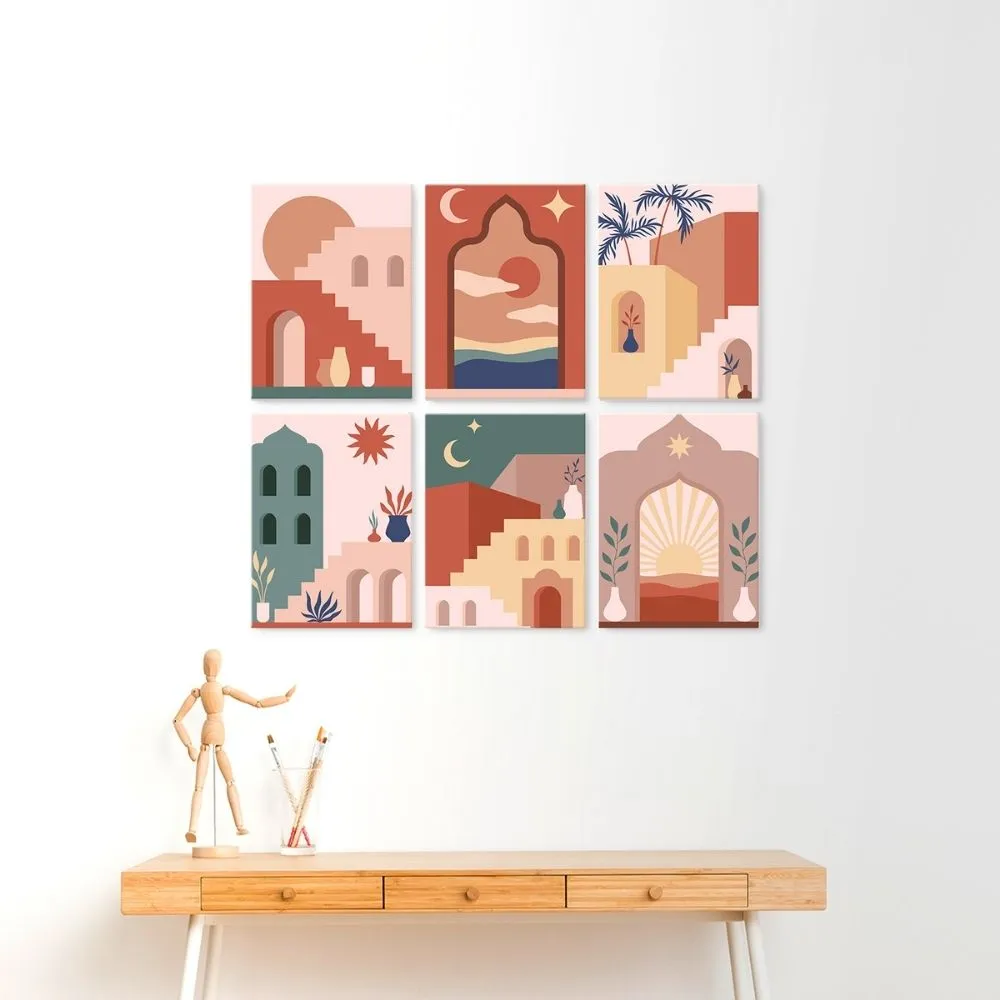 Figured'Art Mini Serie Deuren van de woestijn schilderen op nummer 6 stuks