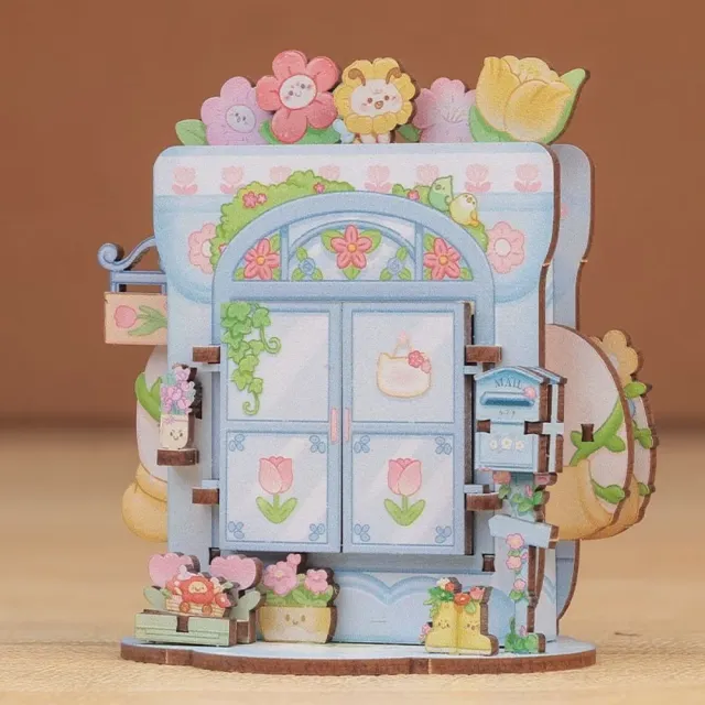 Figured'Art Kleine Bloemenwinkel miniatuurhuisje bouwpakket
