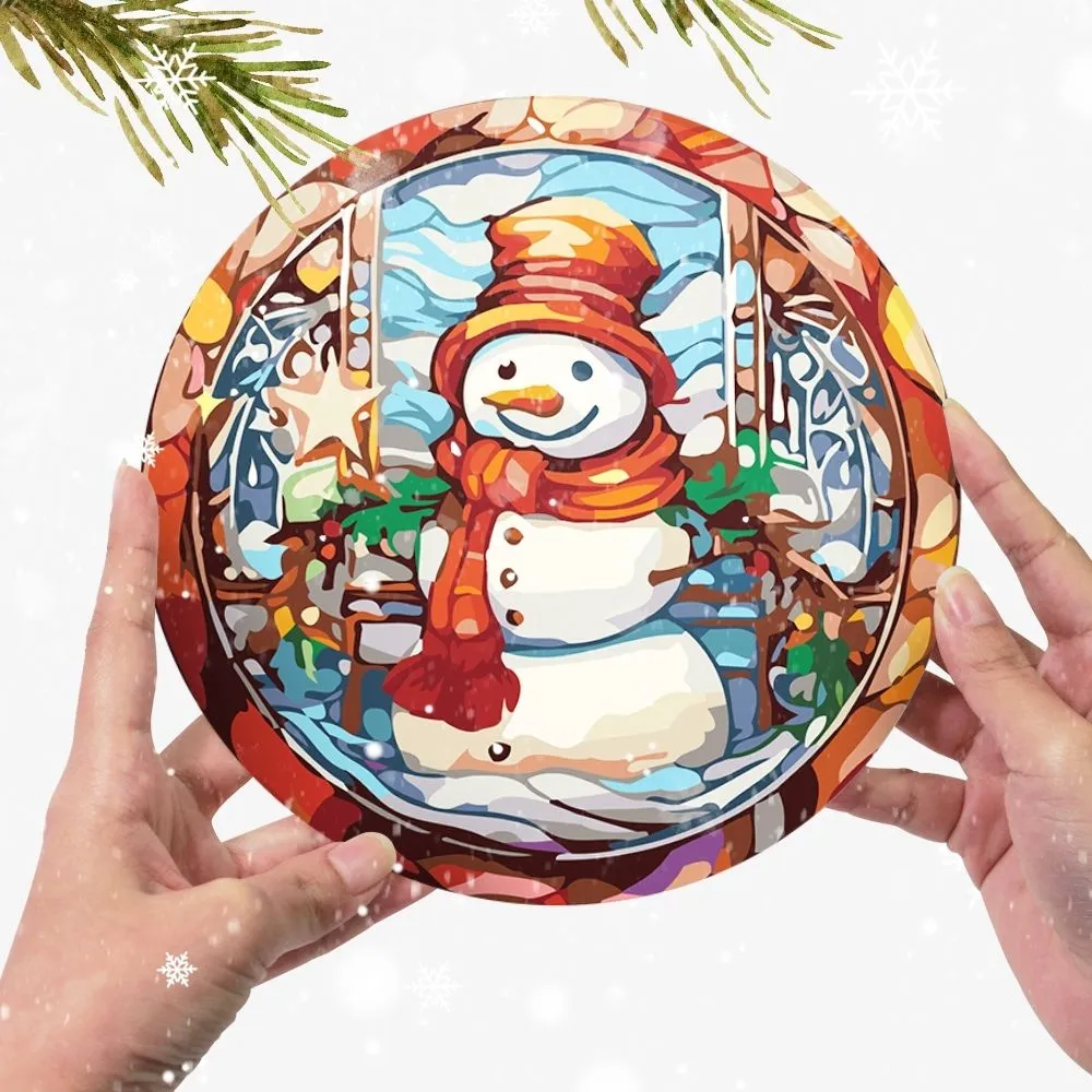Figured'Art Kerstcadeau schilderen op nummer tafelsets 20cm 6 stuks