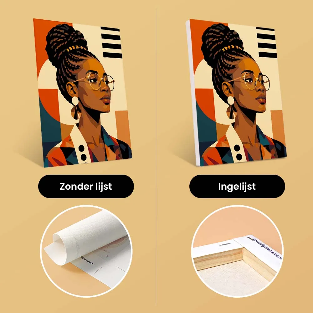 Figured'Art Mini Serie Afro Pop Art Portretten schilderen op nummer 6x 15x20cm