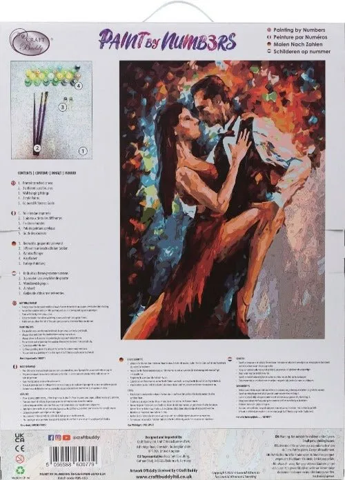 Craft Buddy Kiss Melody schilderen op nummer canvas 30x40cm