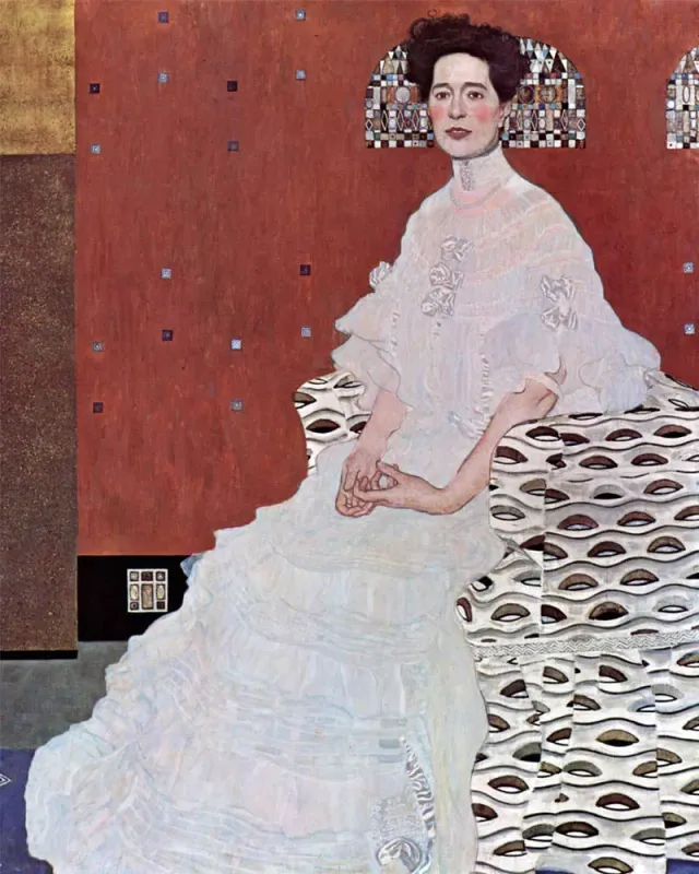 Figured'Art Portret van Fritza Riedler Klimt schilderen op nummer 40x50 cm
