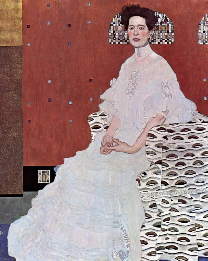 Figured'Art Portret van Fritza Riedler Klimt schilderen op nummer 40x50 cm