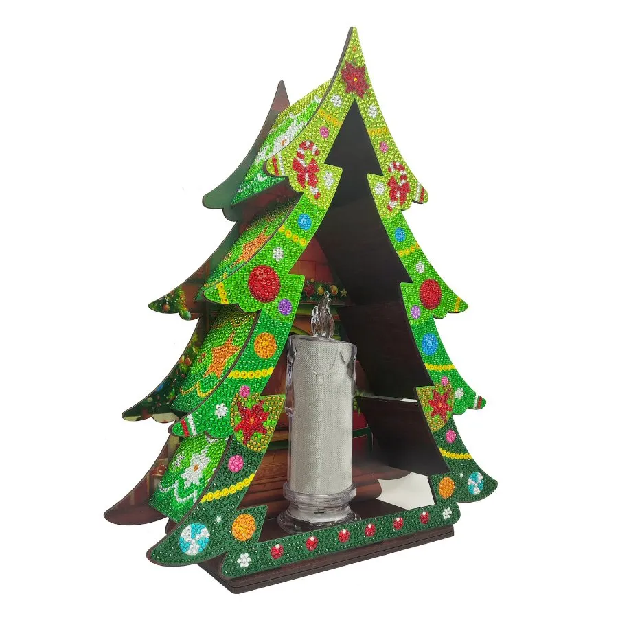 Craft Buddy Crystal Art Christmas Tree LED-kaars 3D decoratie 35cm