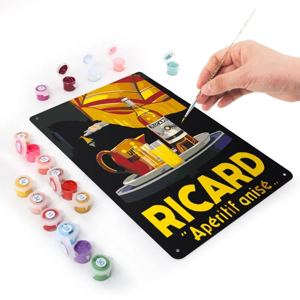Figured'Art Ricard Aperitief Anijs Zwart metalen poster 30x20