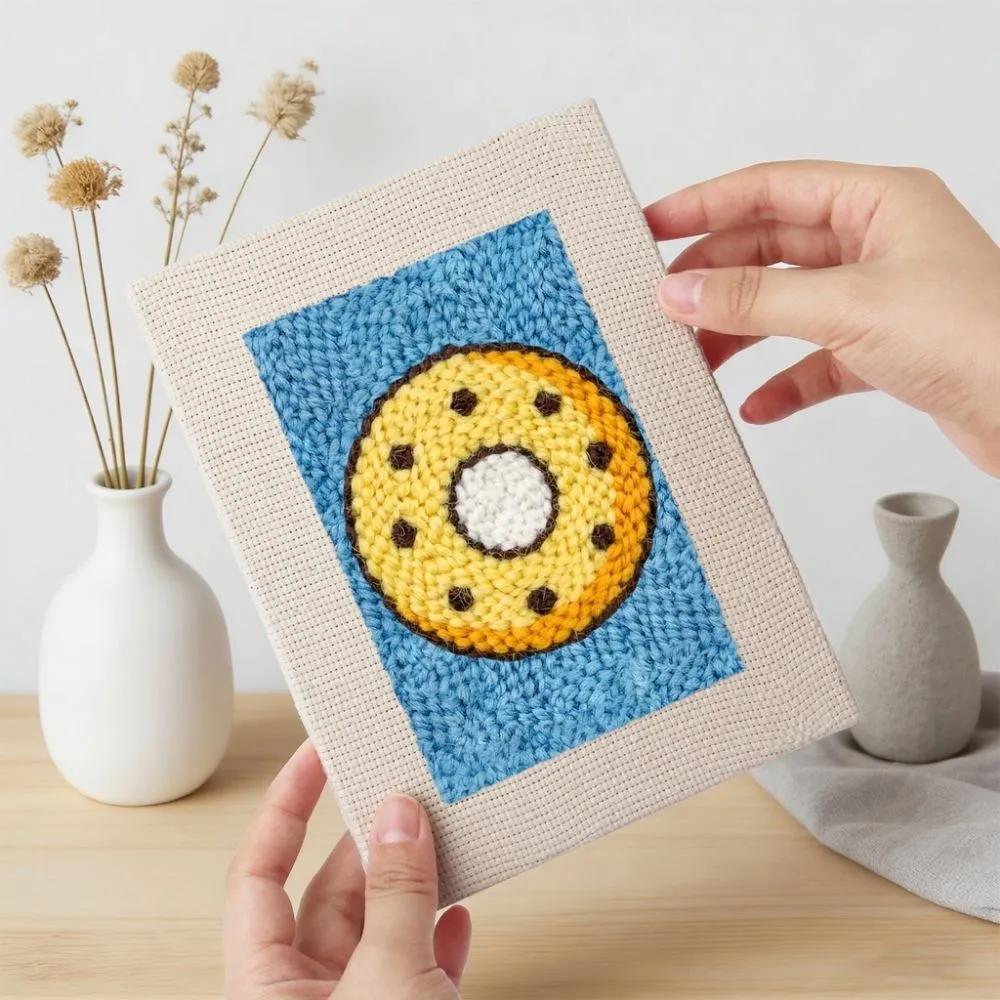 Figured'Art Fruit en Zoet punch needle 4 stuks met frame