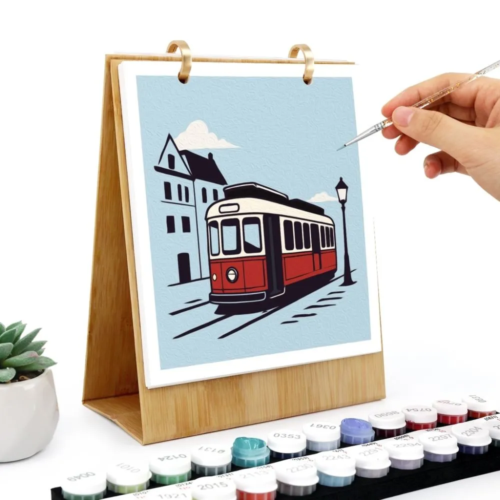 Figured'Art Op Reis kalender 2027 schilderen op nummer vintage