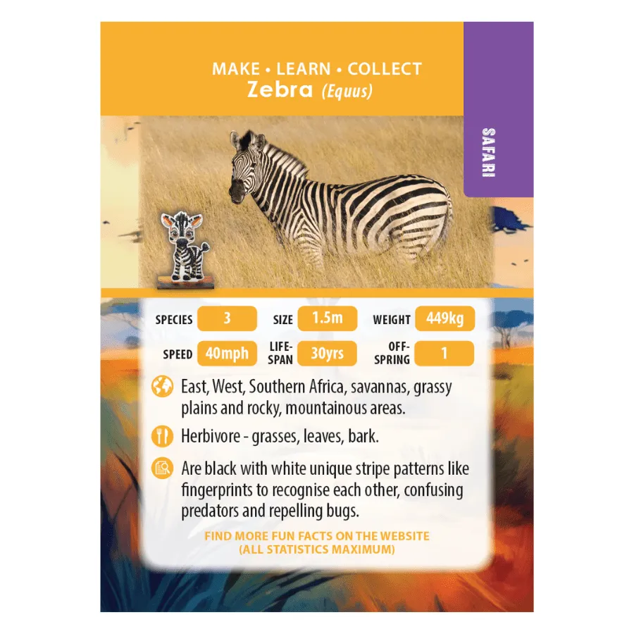 Craft Buddy Wildlife Buddies Zebra figuur 11 cm knutselset