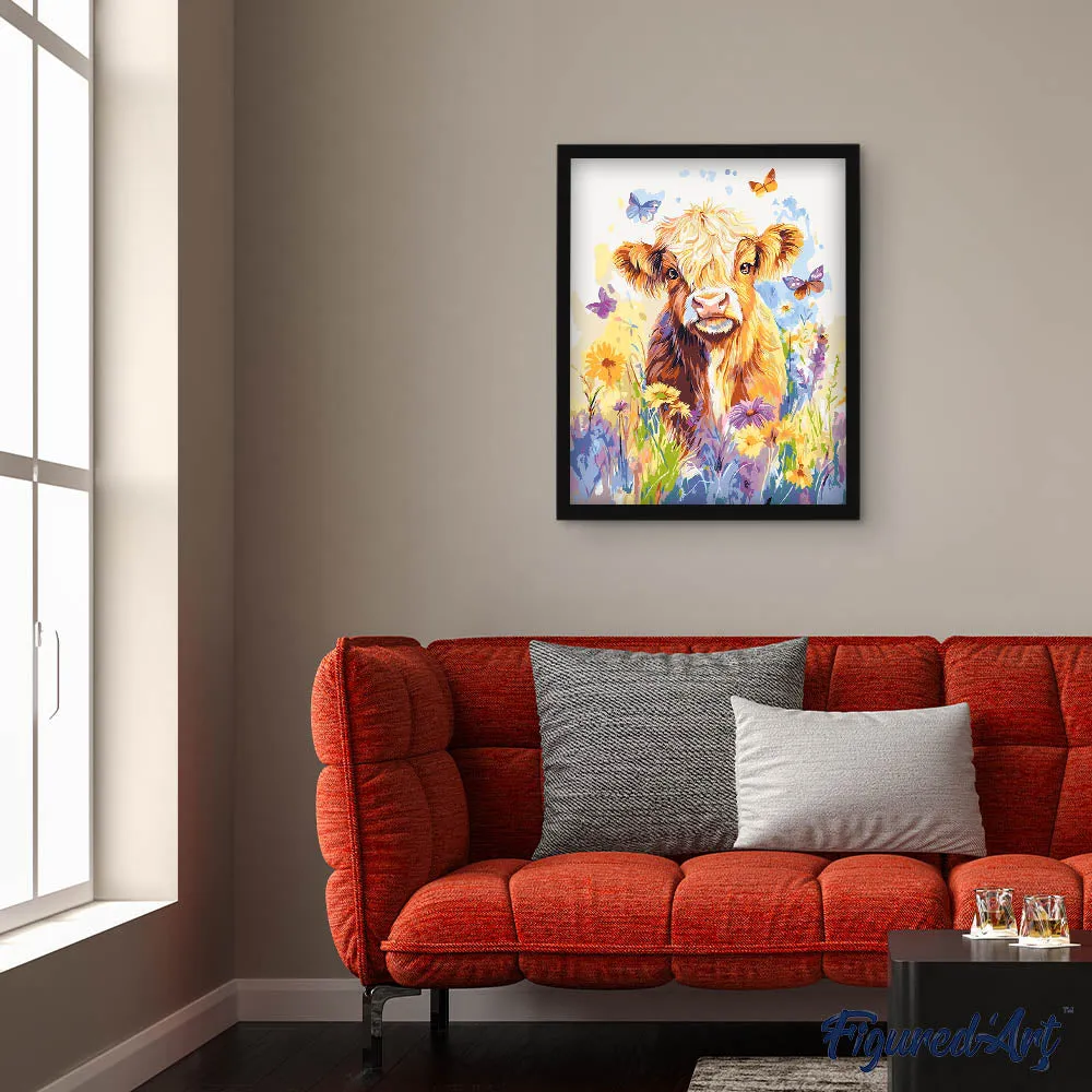 Figured'Art Schilderen op Nummer Schotse Hooglander canvas 40x50