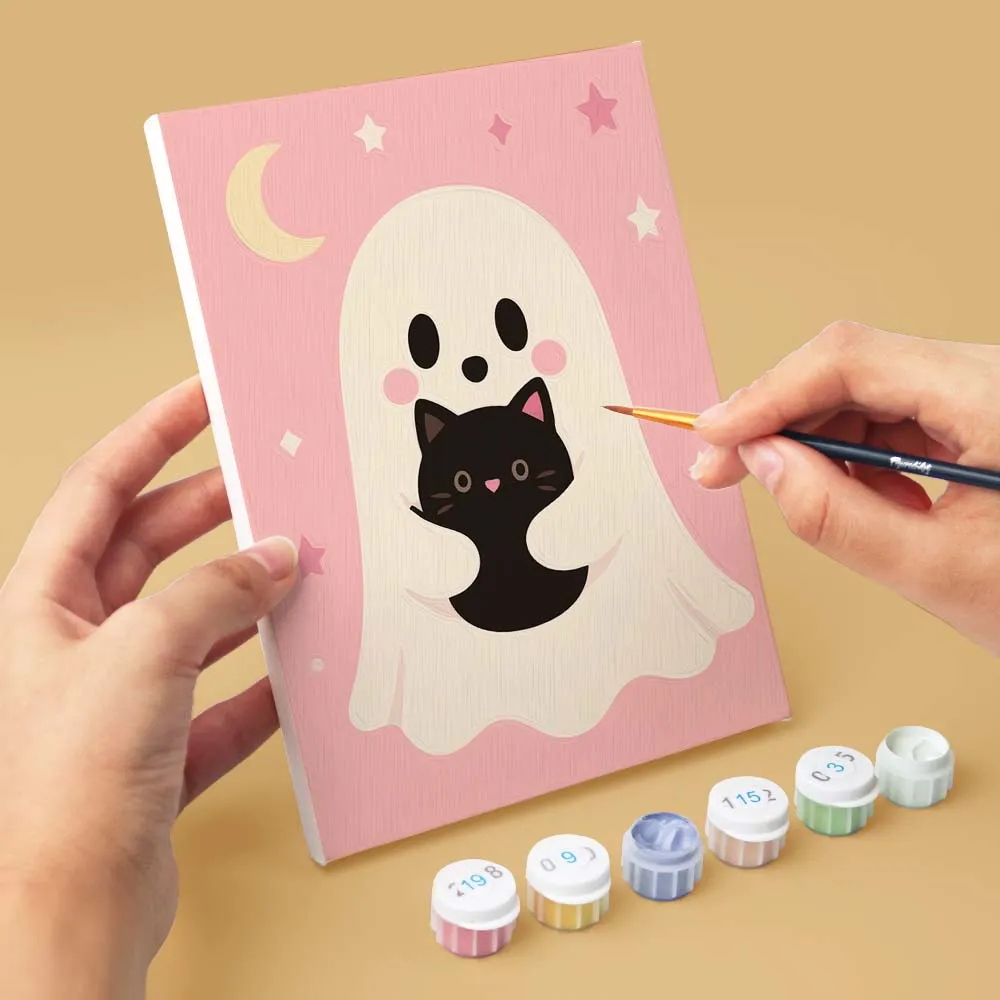 Figured'Art Roze Halloween mini schilderen op nummer 6 stuks