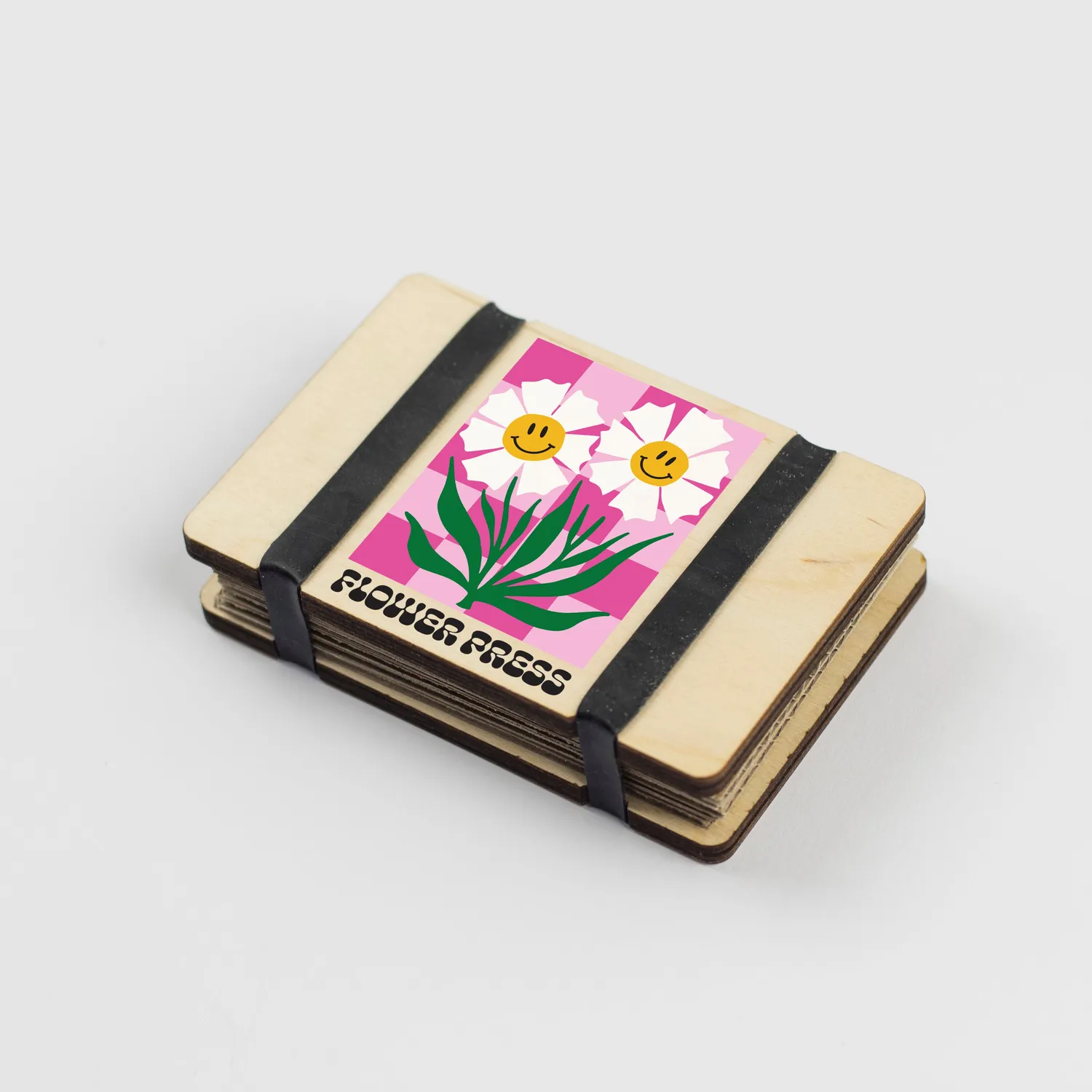 Studio Wald Pocket Flower Press bloemenpers Pink Happy Flower