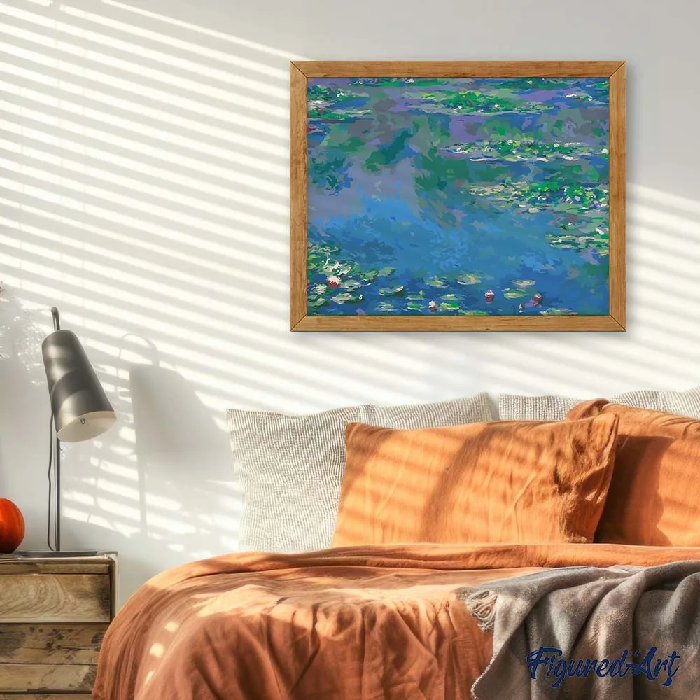 Figured'Art Waterlelies 1906 Monet schilderen op nummer 40x50cm bloemen
