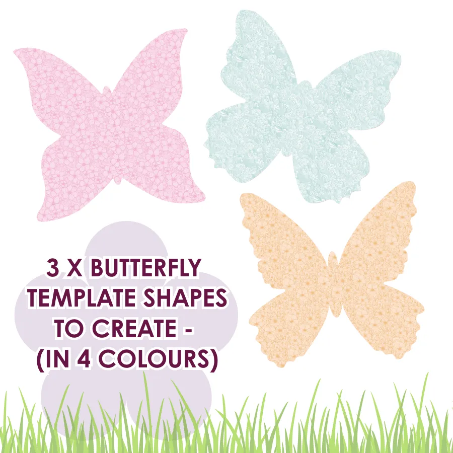 Craft Buddy Butterfly Shaped Card Collection kaarten 32 stuks
