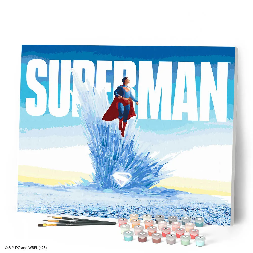Figured'Art Superman in het fort schilderen op nummer 40x50cm DC