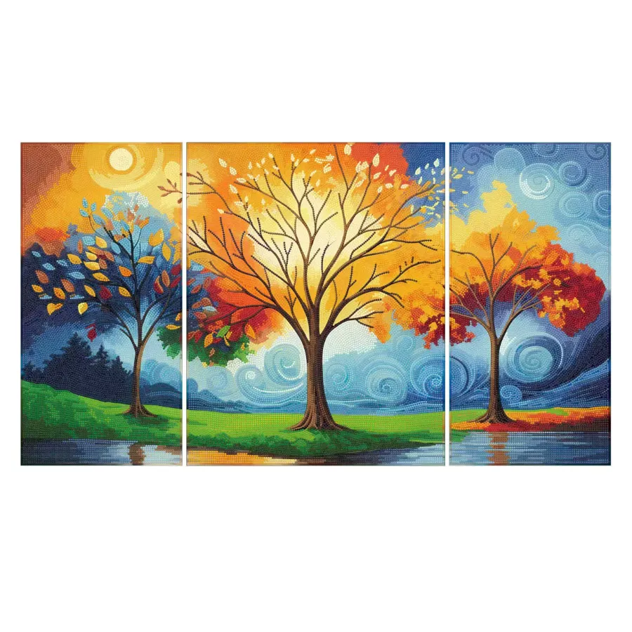 Craft Buddy Crystal Art Autumn Trio drieluik diamond painting herfst