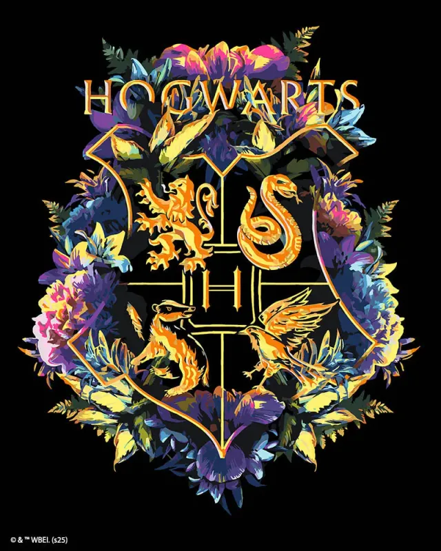 Figured'Art Harry Potter Bloemenwapen schilderen op nummer 40x50