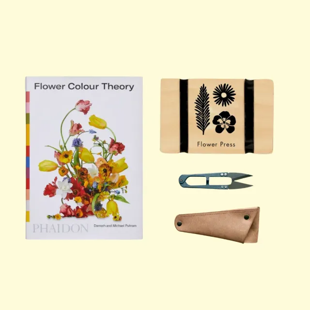 Studio Wald Botanical Gift Set 07 bloemenpers cadeauset met snoeischaar