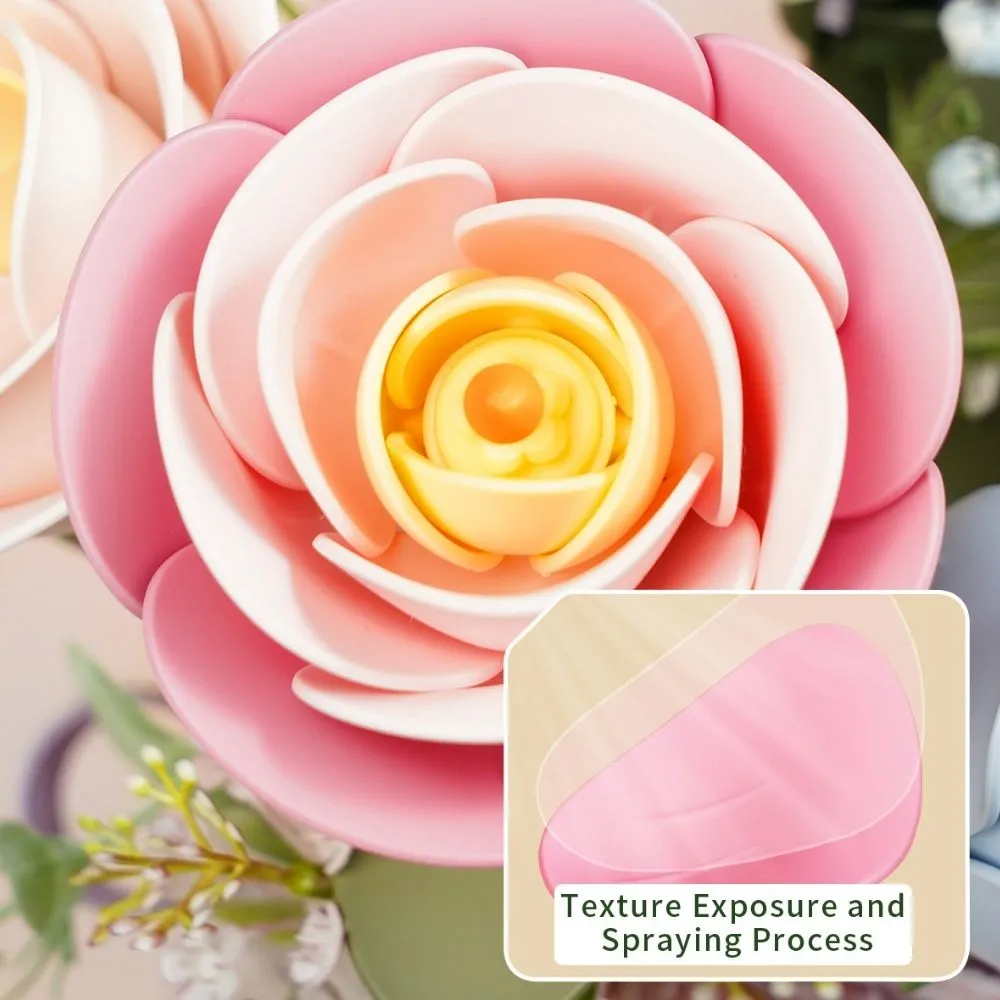 Figured'Art 3D Puzzel Roze Camelia bloem 37 stukjes