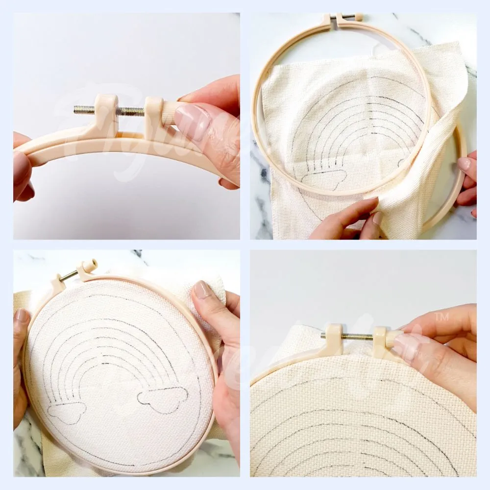 Figured'Art Punch Needle pakket Opkomende zon 20x20 wol
