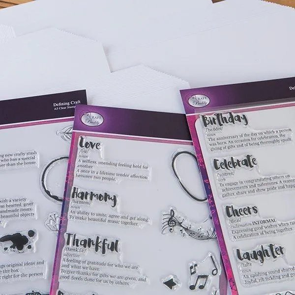 Craft Buddy Defining Stamps stempelset 3x A5 met 100 vellen