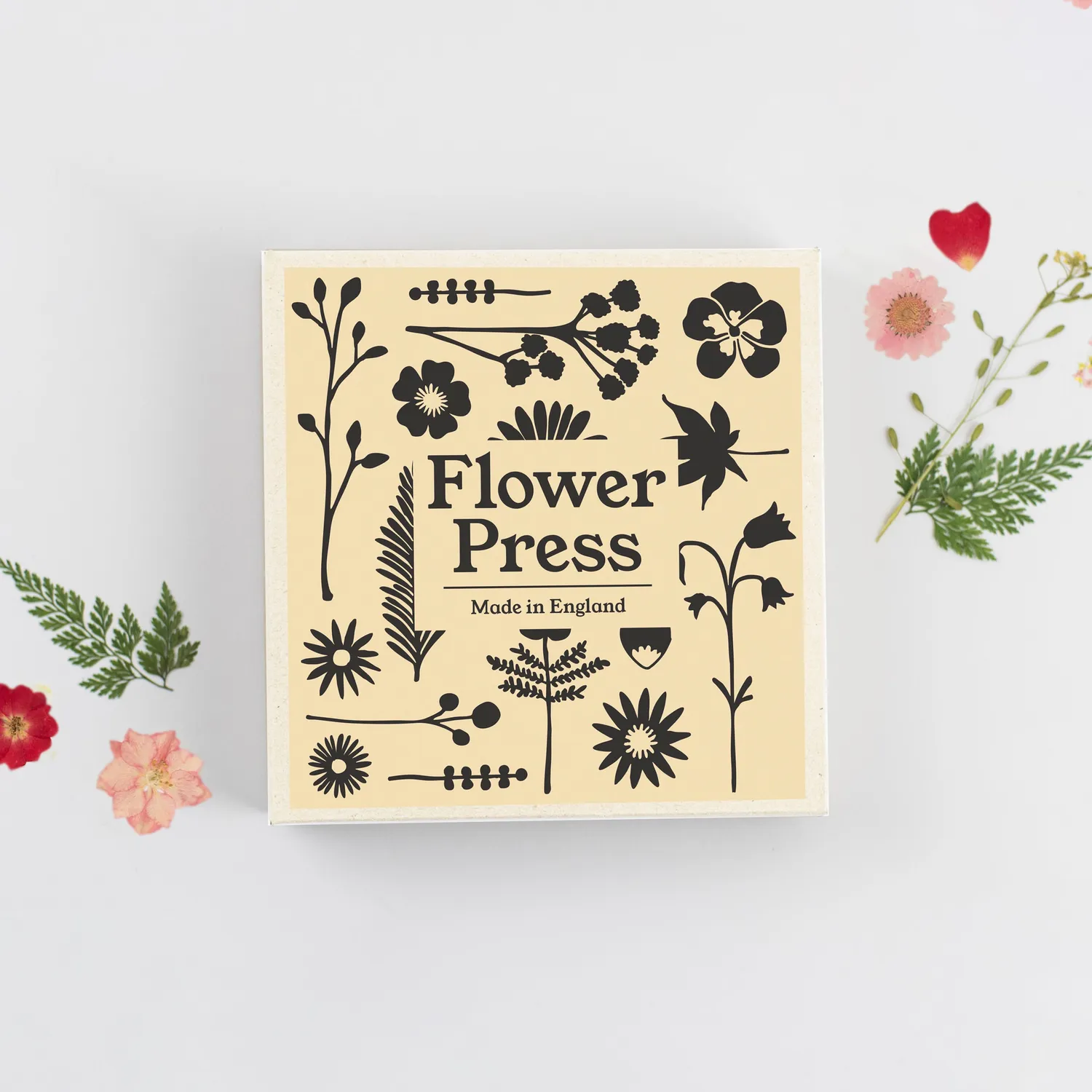 Studio Wald Silhouette bloemenpers 15x15 cm hout