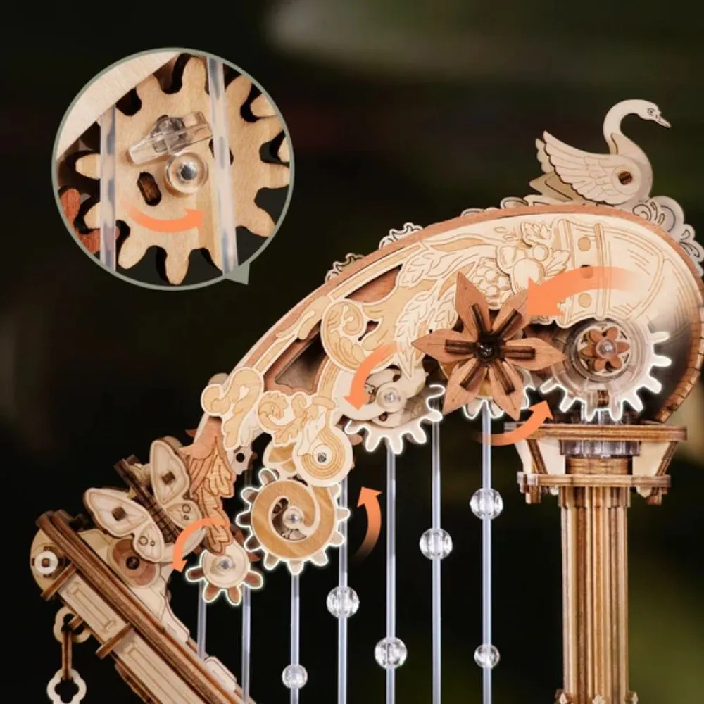 Figured'Art Magische Harp 3D puzzel muziekdoos 350 stukjes