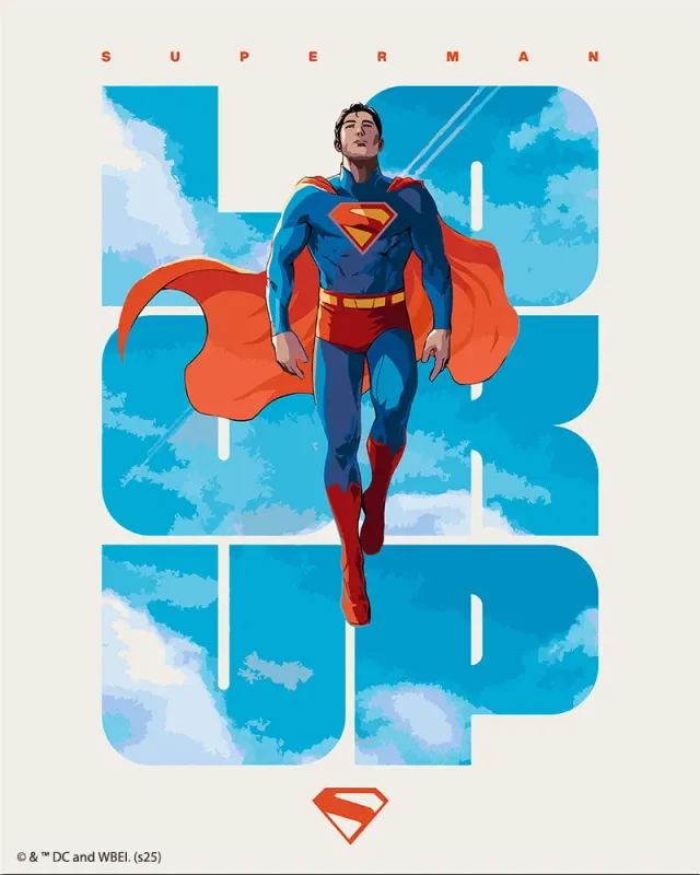 Figured'Art Superman tussen de wolken 1 schilderen op nummer 40x50