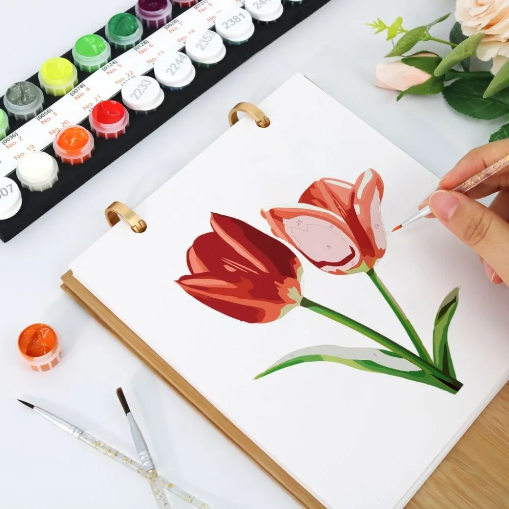 Figured'Art Seizoensbloemen kalender 2027 schilderen op nummer
