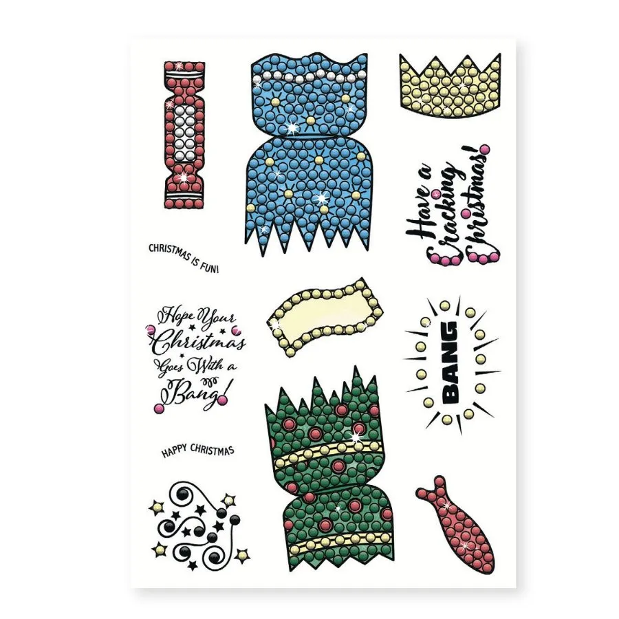 Craft Buddy Crystal Art Cracking Christmas stempelset A6 12 stuks