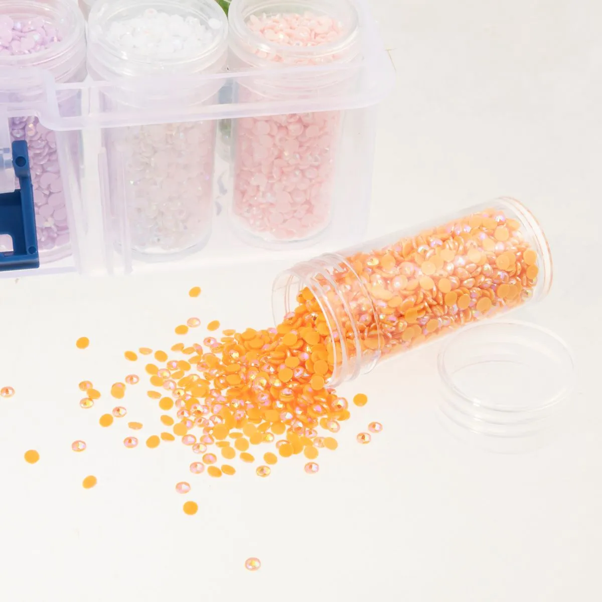 Craft Buddy Crystal Art opbergdoos transparant 24 potjes