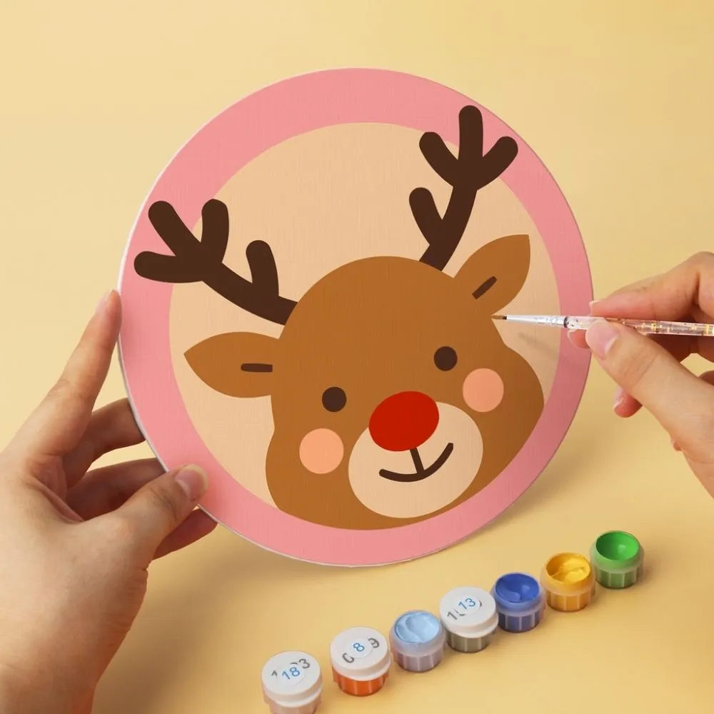 Figured'Art Mini Serie Kerst in blush schilderen op nummer 6x Ø20cm