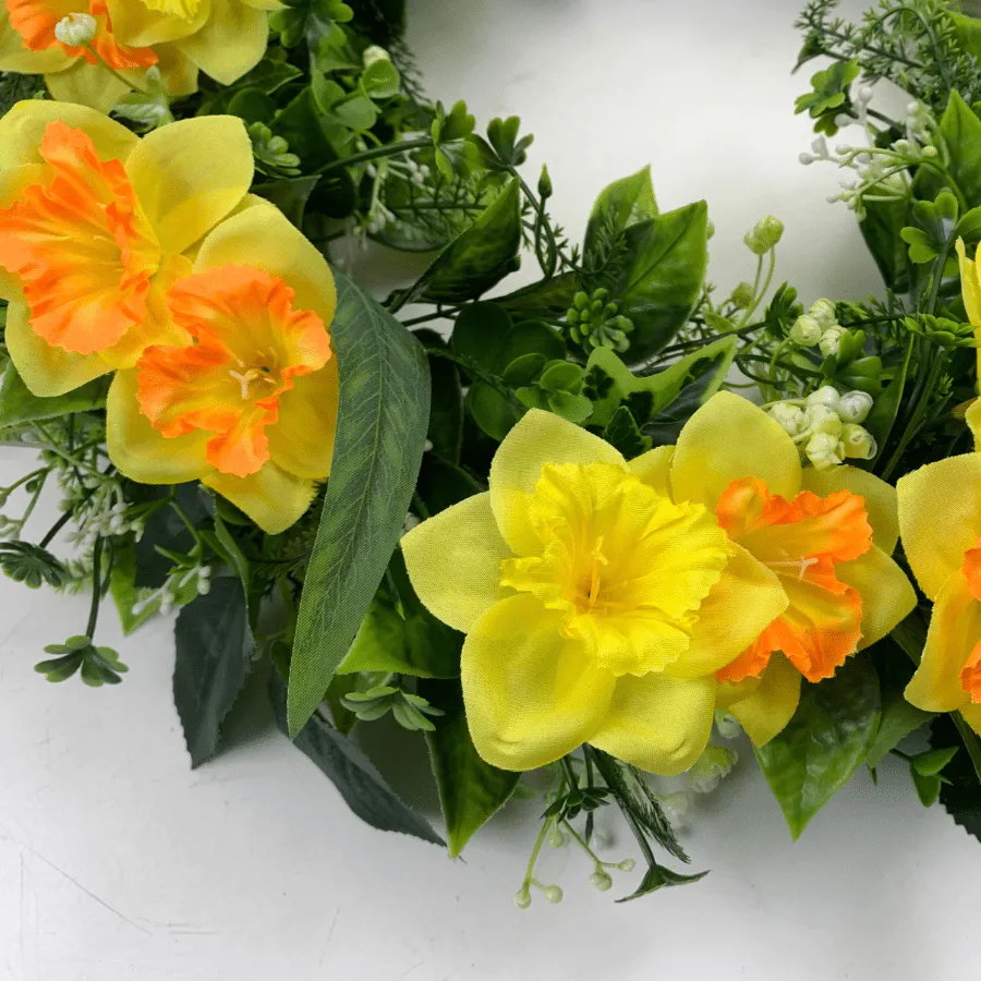 Craft Buddy Forever Flowerz Narcissus Krans Pakket 34 cm geel