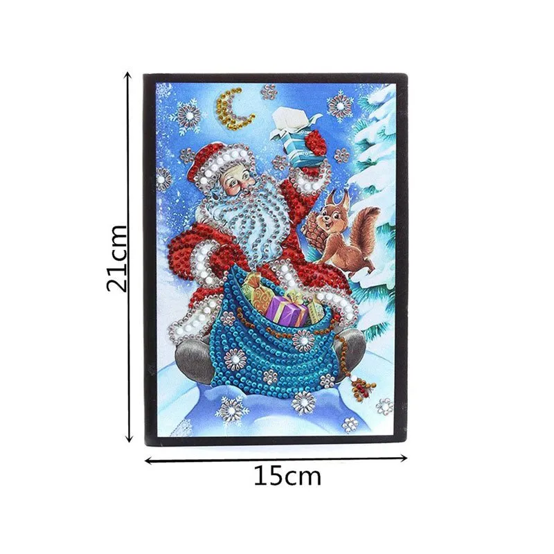 Figured'Art Kerstman Diamond Painting Boek A5 50 pagina's Rond