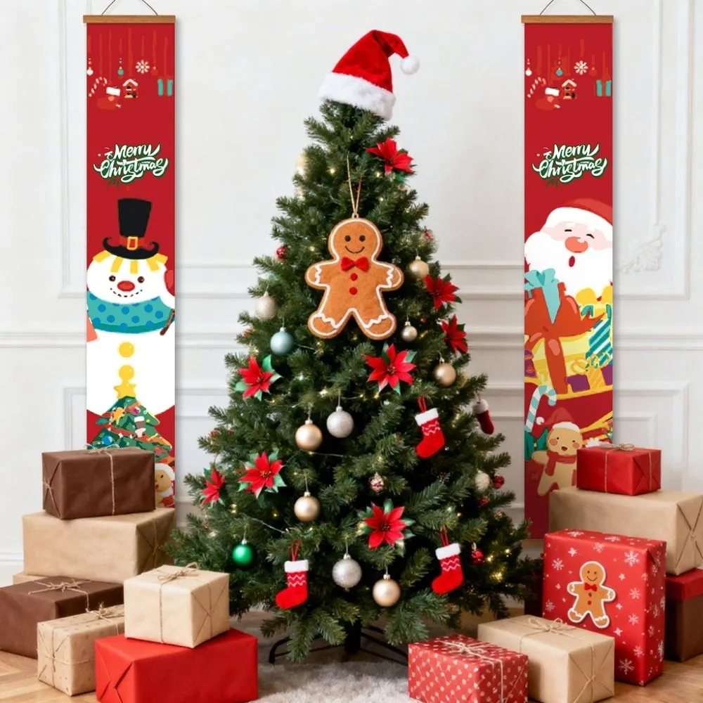 Figured'Art Kerstwensen schilderen op nummer deur banner 20x120 cm 2 stuks