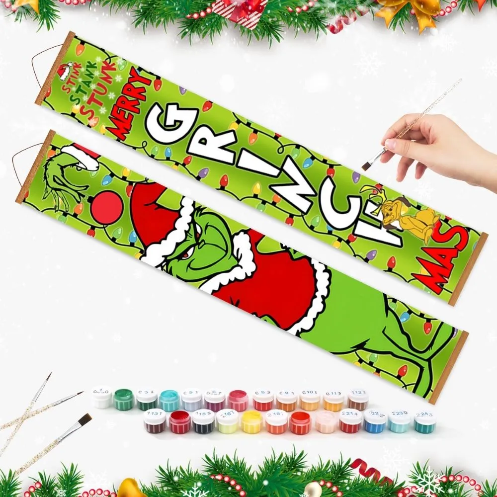 Figured'Art Vrolijk & Chagrijnig deur banners schilderen op nummer