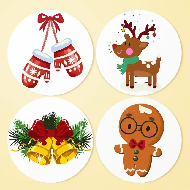 Figured'Art Gezellige Rendier Wantjes tafels set schilderen 20cm kerst