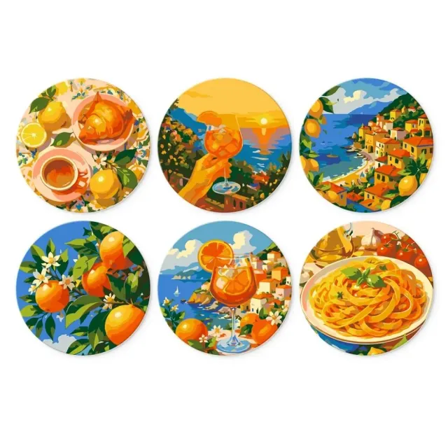 Figured'Art Mini Dolce Vita-uitstapje schilderen op nummer 6 schijven Ø20cm