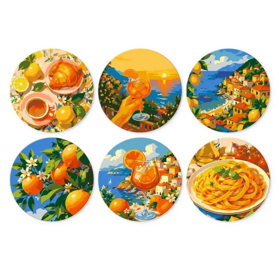 Figured'Art Mini Dolce Vita-uitstapje schilderen op nummer 6 schijven Ø20cm