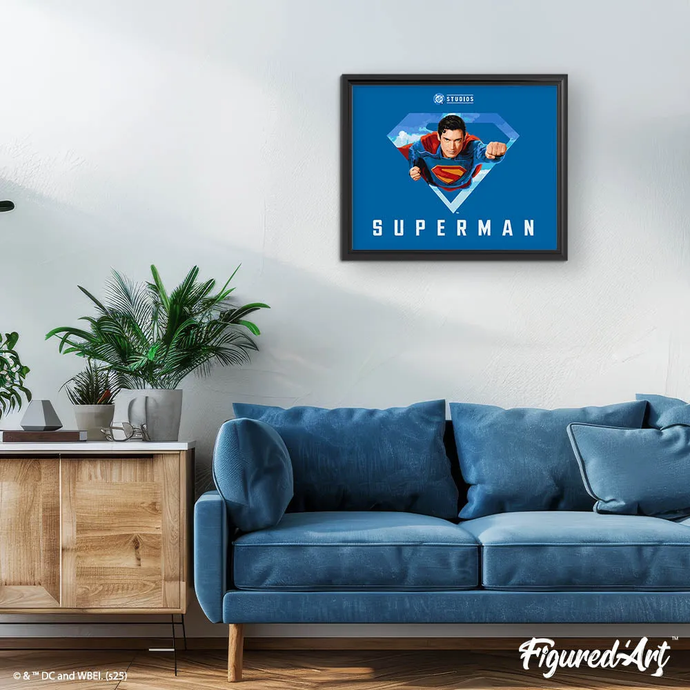 Figured'Art Superman S-schild schilderen op nummer 40x50 cm