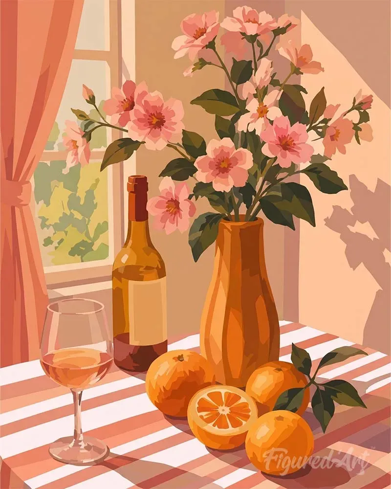 Figured'Art Citrus in bloei schilderen op nummer 40x50 cm