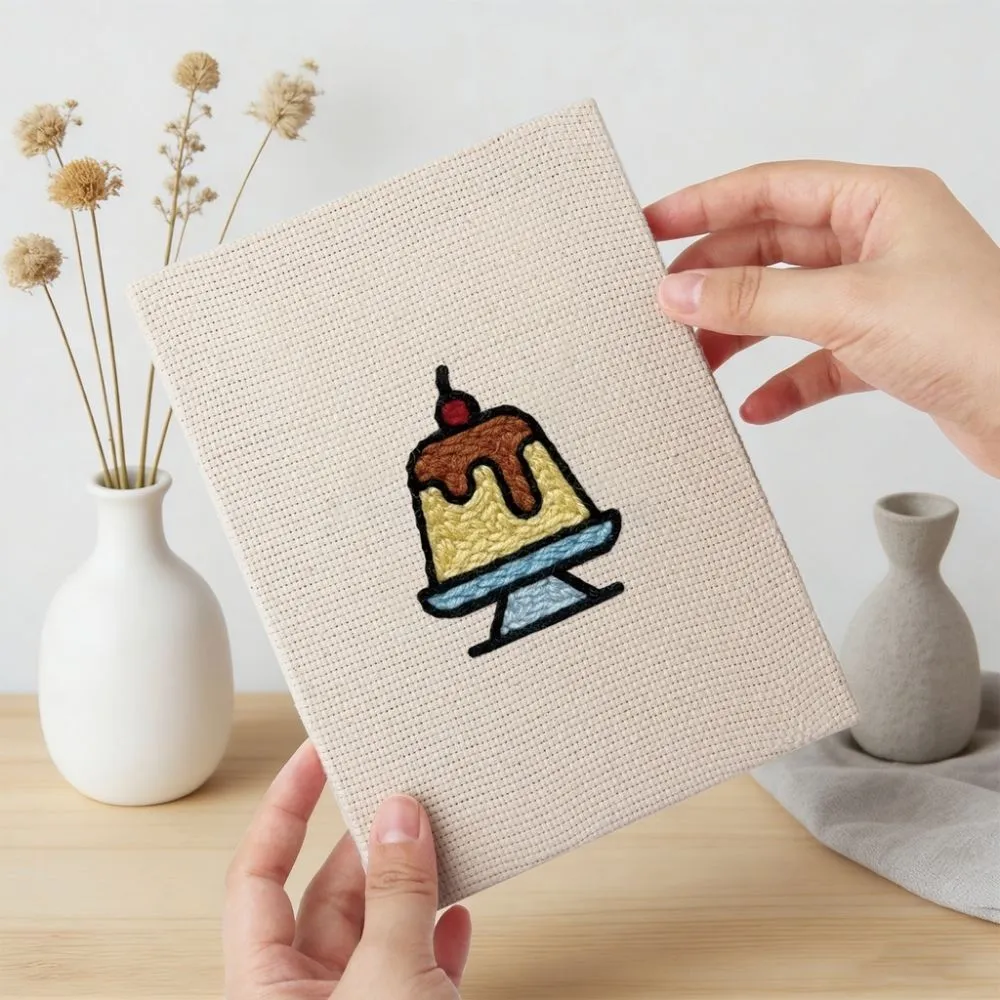 Figured'Art Dessert Lekkernijen punch needle set 15x20cm 4 stuks
