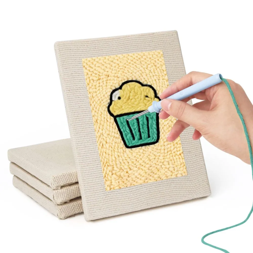 Figured'Art Punch Needle Heerlijke Hapjes set 4 frames 15x20cm