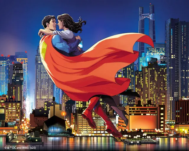 Figured'Art Superman en Lois in de lucht diamond painting 40x50 cm