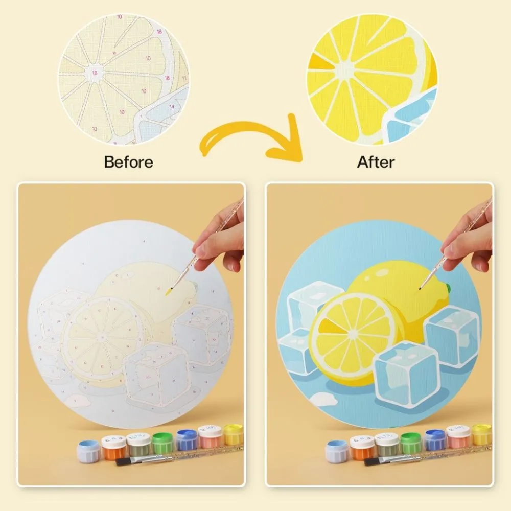 Figured'Art Mini Bevroren fruit schilderen op nummer 6 schijven Ø20cm