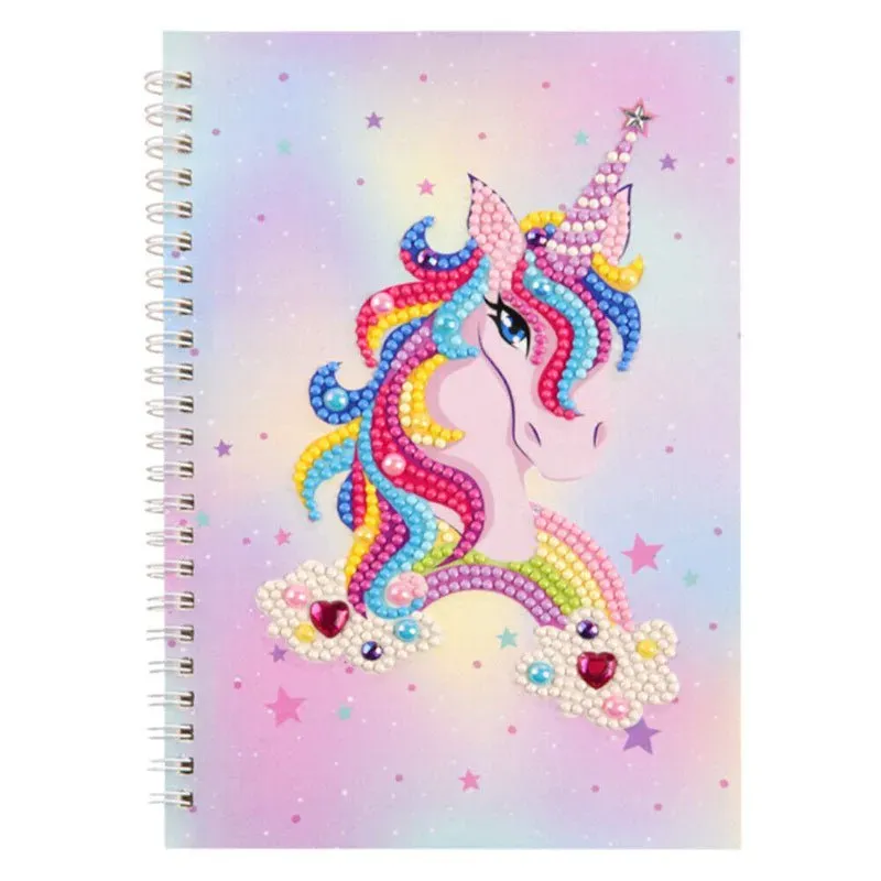 Figured'Art Roze Eenhoorn diamond painting boek A5 60 pagina's