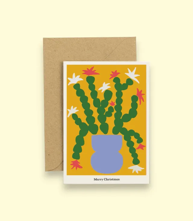 Studio Wald Christmas Plants kerstkaart cactus A6