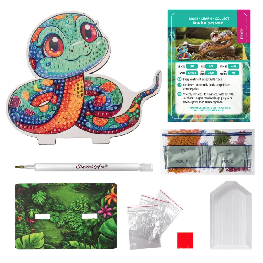Craft Buddy Wildlife Buddies Snake diamond painting figuur 11 cm
