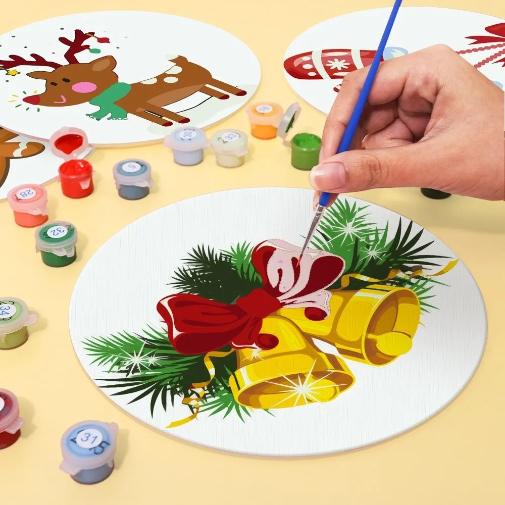 Figured'Art Gezellige Rendier Wantjes tafels set schilderen 20cm kerst